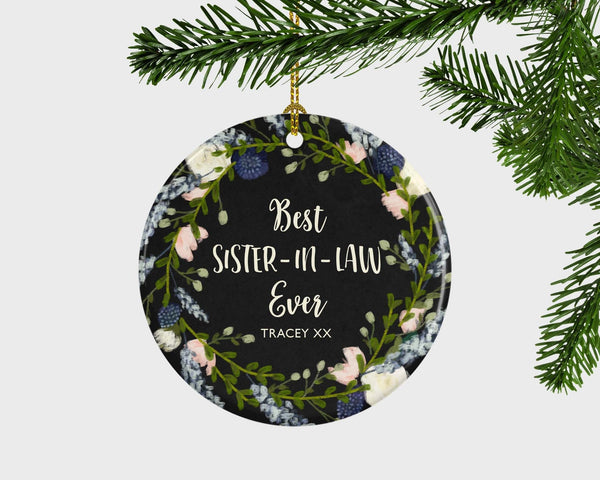 Best Sister-In-Law Ever Christmas Ornament, Best Sister Ever Ornament, Best Sister-In-Law Gift, Gift For Sister-In-Law, Wedding Gift,