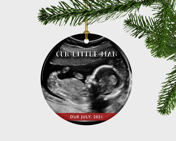 Baby Scan Photo Ornament, Baby Scan Christmas Keepsake, Ultrasound Photo, Personalised Baby Shower Gift, Pregnancy Announcement,Grandparents